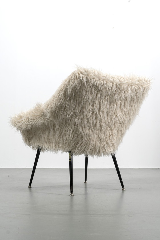 Image 1 of Vintage pluizige fauteuil