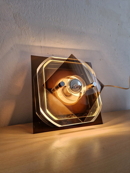 Vintage Wandlamp Herda Perspex Space Age Design