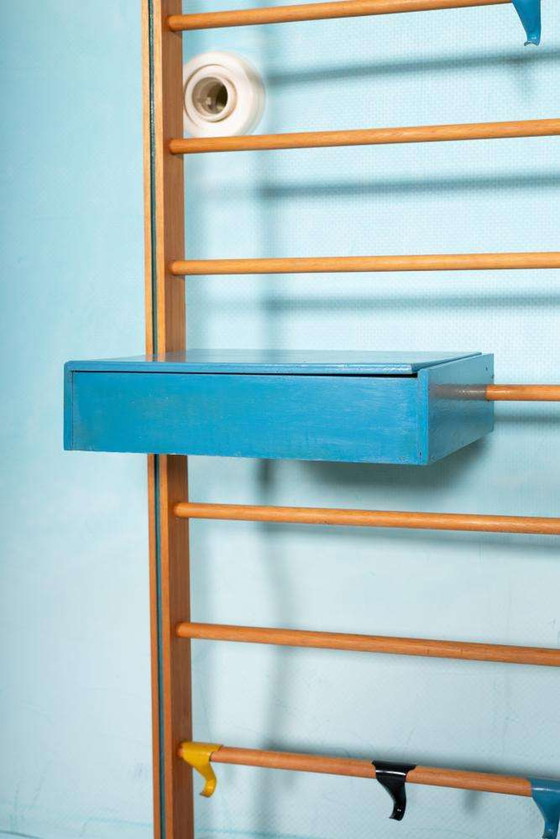 Image 1 of Zeldzaam model toonladder kapstok, vintage coat rack 60s