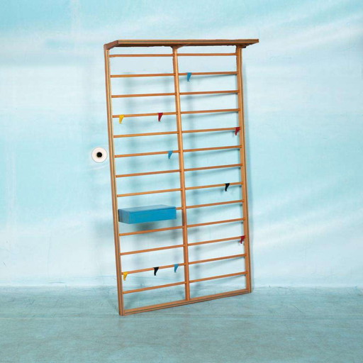 Zeldzaam model toonladder kapstok, vintage coat rack 60s