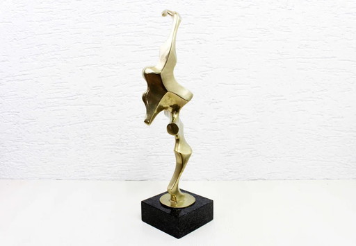 Organisch messing bronzen sculptuur 1970