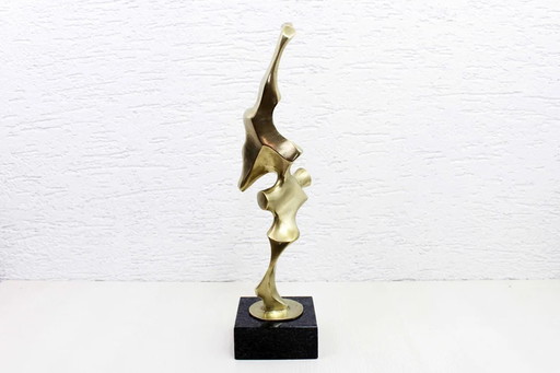 Organisch messing bronzen sculptuur 1970