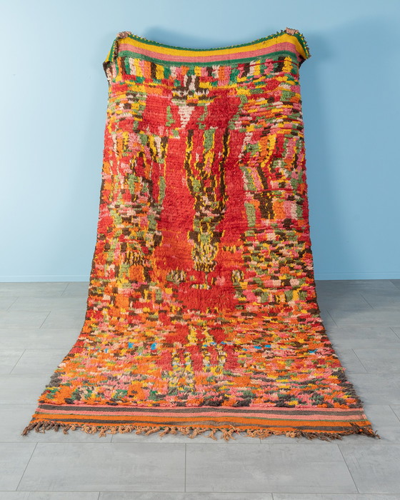 Image 1 of vintage Boujad, berber vloerkleed, 160 x 329 cm