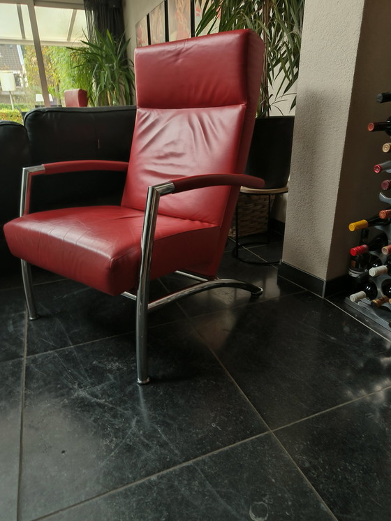 Image 1 of 2 X Leolux Fauteuille Met Bijpassend Voetenbankje