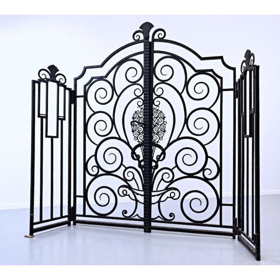 Image 1 of Vintage smeedijzeren rooster, 1940