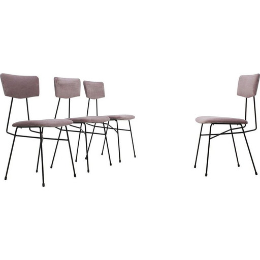 Set van 4 vintage Italiaanse eetkamerstoelen, jaren 1950