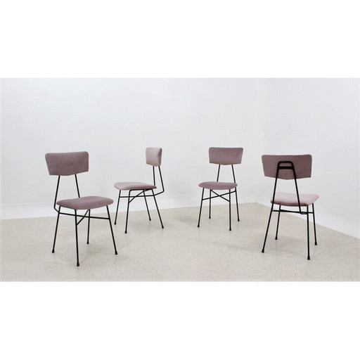 Set van 4 vintage Italiaanse eetkamerstoelen, jaren 1950