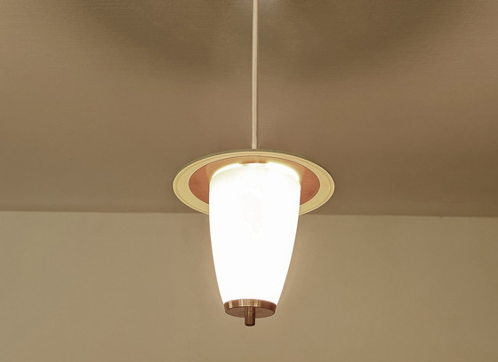 Image 1 of Vintage glazen hanglamp, 1950S