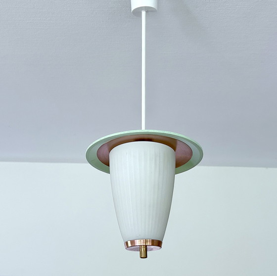 Image 1 of Vintage glazen hanglamp, 1950S