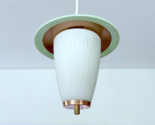 Vintage glazen hanglamp, 1950S