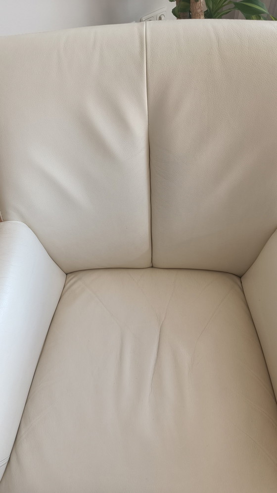 Image 1 of 2x Leolux fauteuils Offwhite