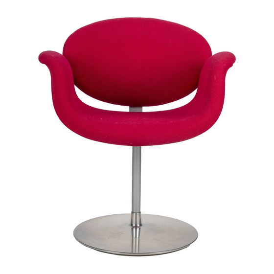 Image 1 of Red Tulip Chair By Pierre Paulin For Artifort