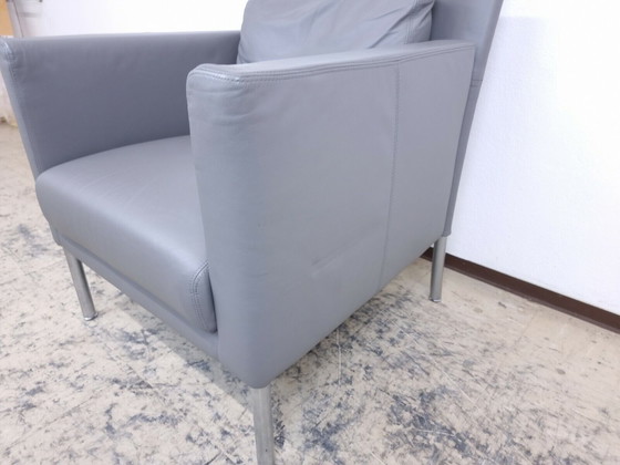 Image 1 of Walter Knoll fauteuil Jason 391 leren fauteuil design fauteuil grijs Luxe leren stoel