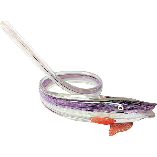 Vintage glazen beeldje van vis