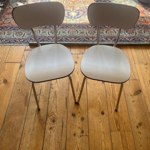 2x Formica stoelen