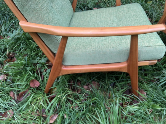 Image 1 of Scandinavische Fauteuils Blond Hout jaren 60