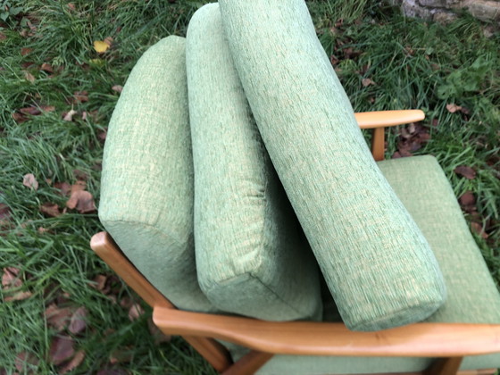 Image 1 of Scandinavische Fauteuils Blond Hout jaren 60