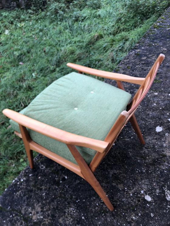 Image 1 of Scandinavische Fauteuils Blond Hout jaren 60