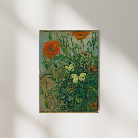 Image 1 of Vincent van Gogh - Vlinders en klaprozen