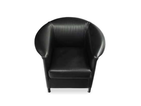 Image 1 of Wittmann Aura | Leren fauteuil zwart