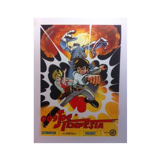 Image 1 of Originele vintage manga filmposter "Cybor 009" door Joe Shimamura, 1970