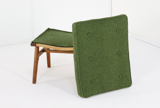 Image 1 of Voetenbankje Voetenbank 'Driebergen' Vintage Reupholstered