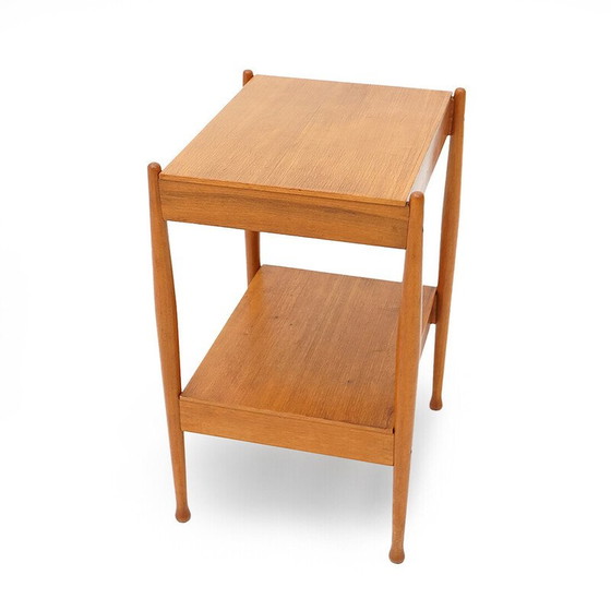 Image 1 of Vintage nachtkastje met lade in teakfineer voor Fratelli Reguitti, Italië 1960