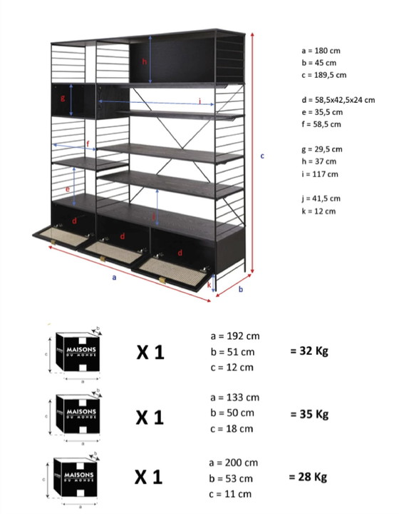 Image 1 of Maison Du Monde boekenkast