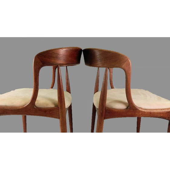Image 1 of Set van 6 vintage eetkamerstoelen in teakhout van Johannes Andersen voor Ørum Møbelfabrik, 1965