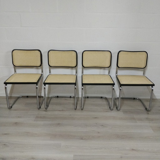 4X Vintage Cesca Stijl B32 Buisframe Stoel Bauhaus