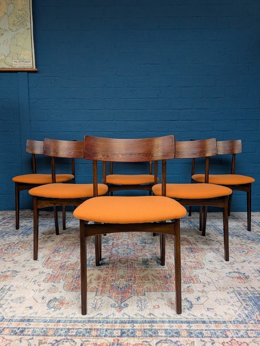 6X Vintage Deense Stoelen, Jaren '60