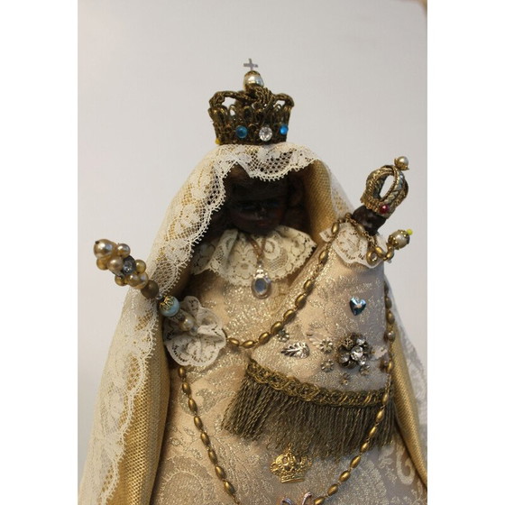 Image 1 of Vintage zwarte Maagd in was die baby Jezus vasthoudt