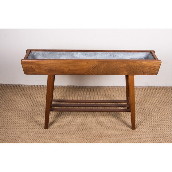 Image 1 of Vintage plantenbak van beukenhout en zink door Brdr Dalsaargd voor Illum Bolighus, Denemarken 1960