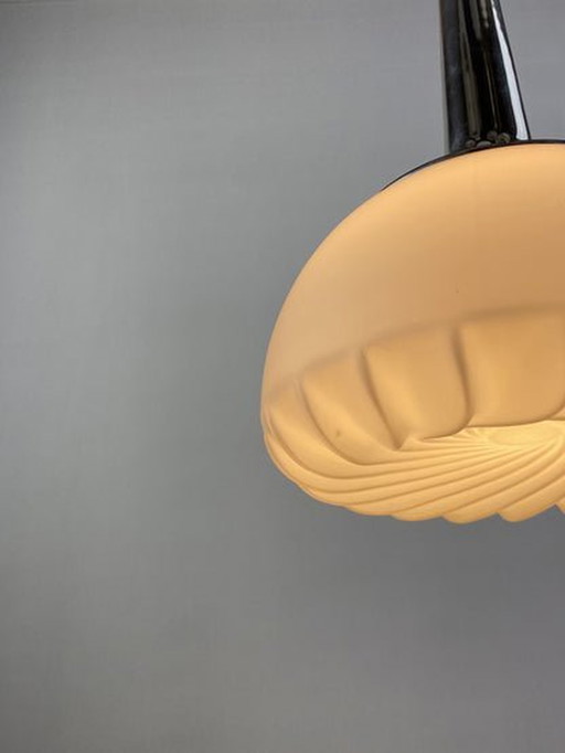 Peill & Putzler Hanglamp - Wit Wervelglas en Chroom