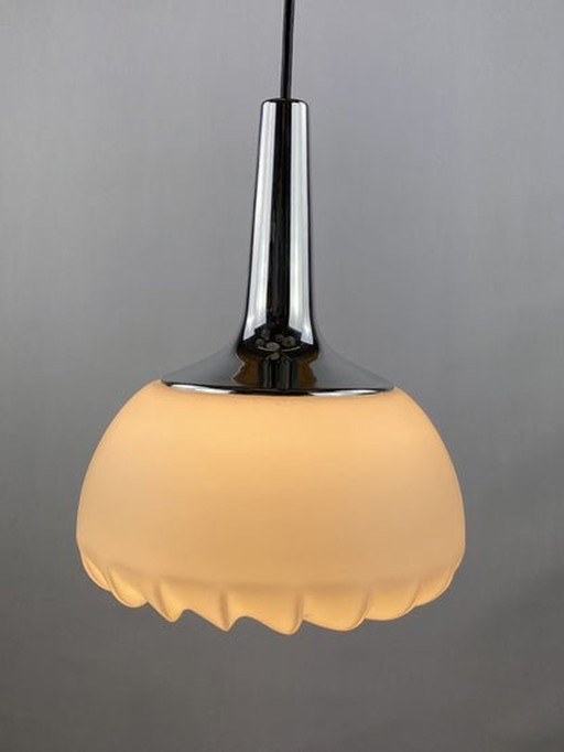 Peill & Putzler Hanglamp - Wit Wervelglas en Chroom