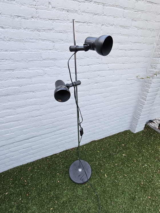 Image 1 of Hustadt Leuchten Vloerlamp Zwart Vintage Midcentury Spots