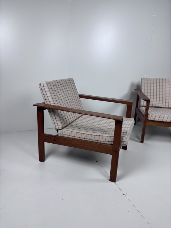 Image 1 of 2 X Vintage Easy Chair Fauteuil Teak