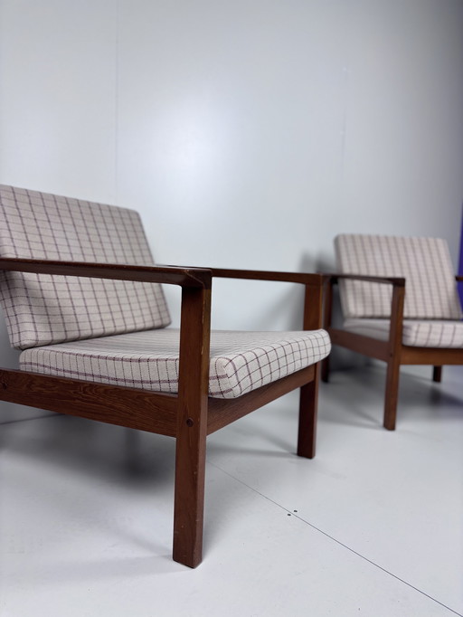 2 X Vintage Easy Chair Fauteuil Teak