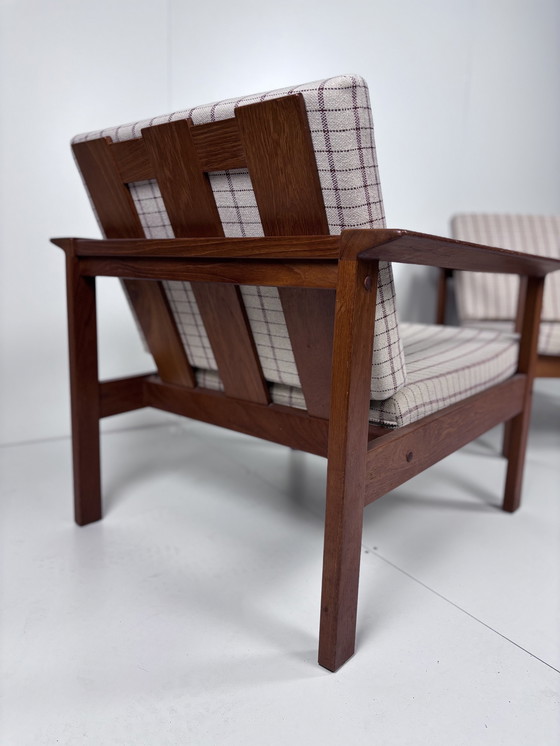 Image 1 of 2 X Vintage Easy Chair Fauteuil Teak