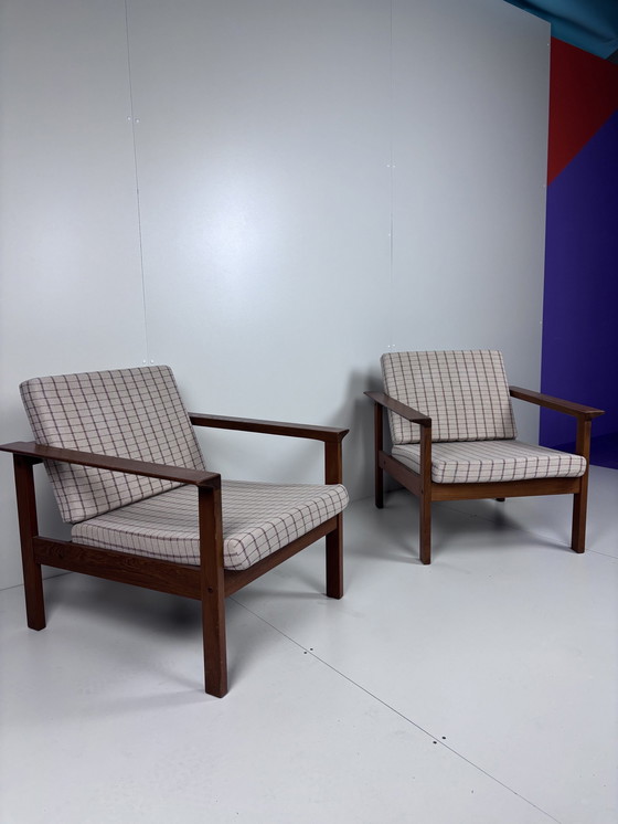 Image 1 of 2 X Vintage Easy Chair Fauteuil Teak