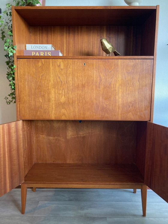 Image 1 of Retro vintage mid-century secretaire/highboard
