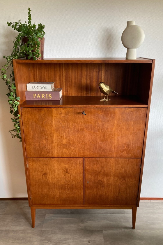 Image 1 of Retro vintage mid-century secretaire/highboard