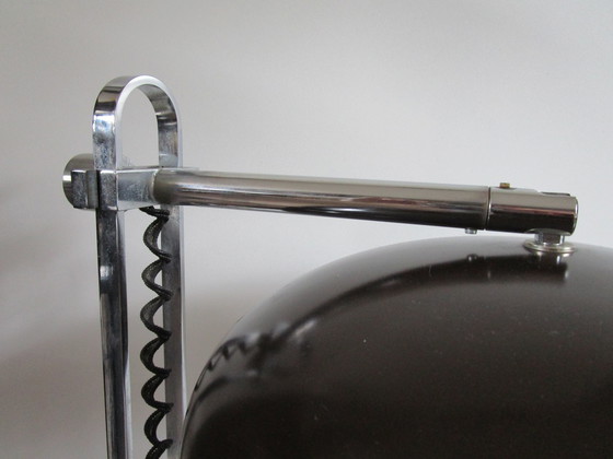 Image 1 of Mid Century Chrome En Bruine Bureaulamp, Jaren 60