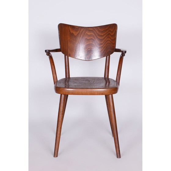 Image 1 of Vintage Art Deco beukenhouten stoel van Radomir Hofman voor Ton, Tsjecho-Slowakije 1940