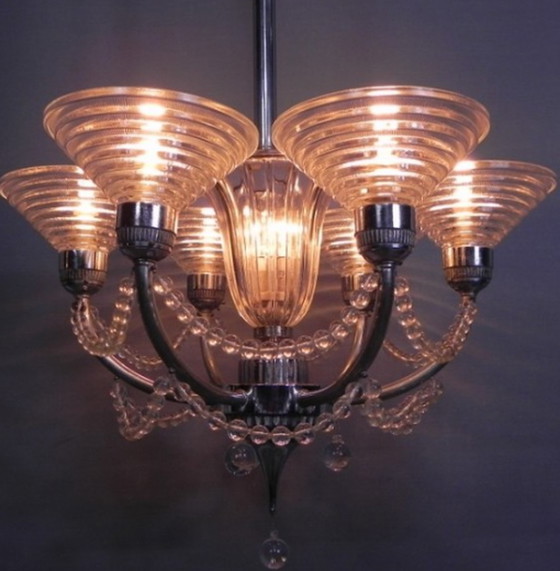 Image 1 of Art Deco hanglamp G. Leleu