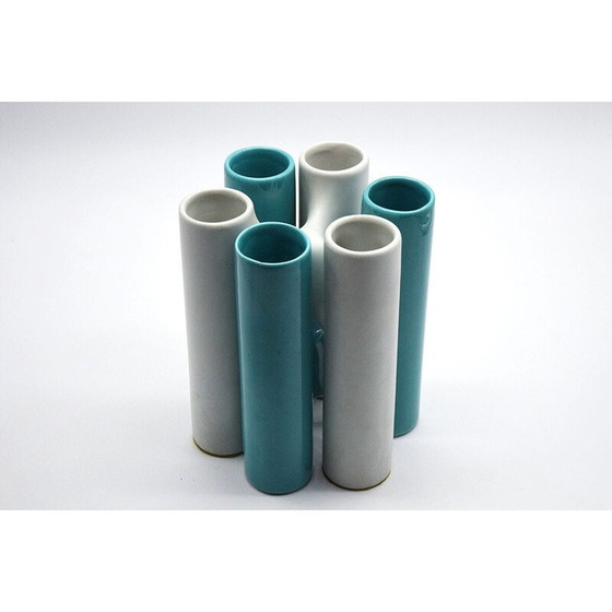 Image 1 of Vintage in elkaar grijpende keramieken vazen van Enzo Bioli voor Il Picchio, 1970