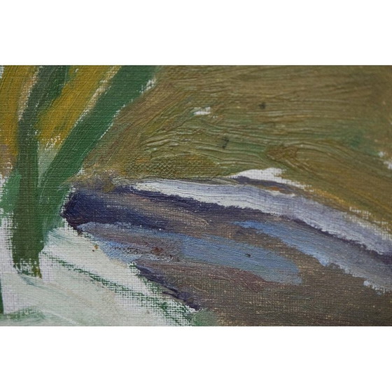Image 1 of Vintage schilderij van Hjalmar Lundström, Zweden 1950.