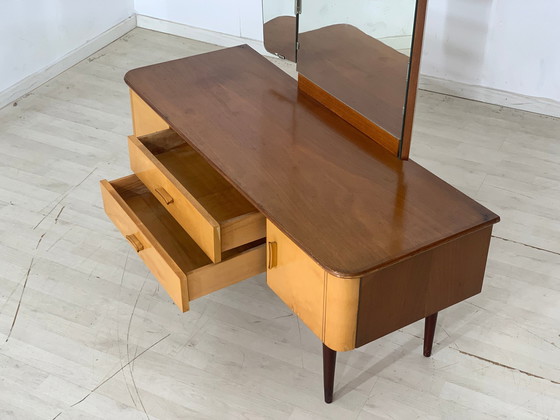 Image 1 of Mid Century lowboard commode kaptafel vintage