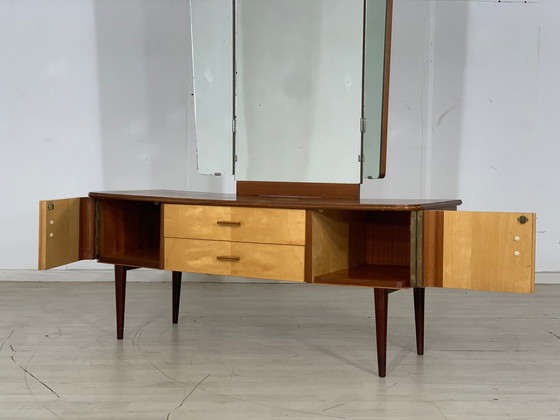 Image 1 of Mid Century lowboard commode kaptafel vintage