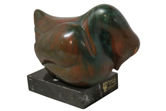 Image 1 of Bronzen sculpture eend 'Paor'